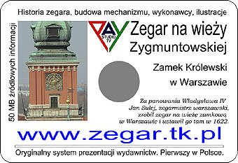 karta mini CD - wszystko o zegarze na Zamku Kr�lewskim w Warszawie