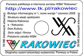 pierwsze wydanie CD z materia�ami o osiedlu Rakowiec